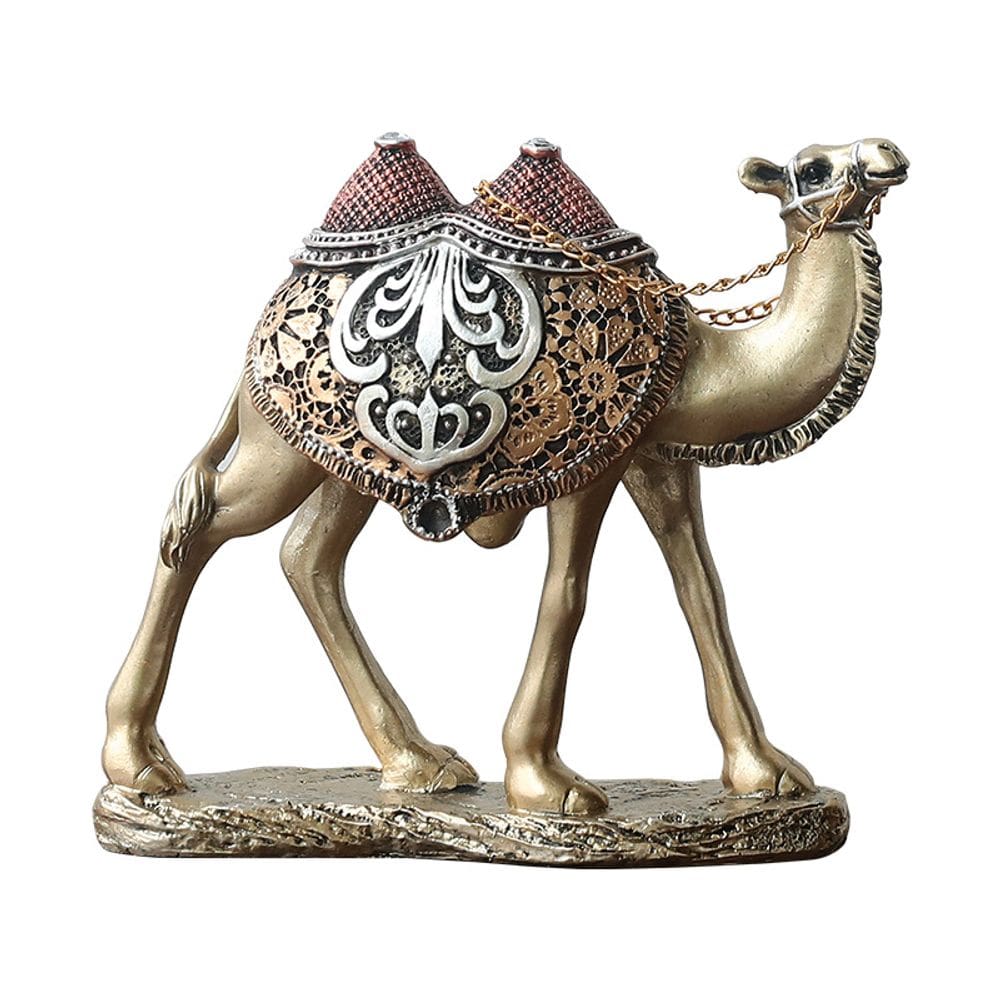 Escultura: estátua de resina, camelo, estilo oriental, 17 cm