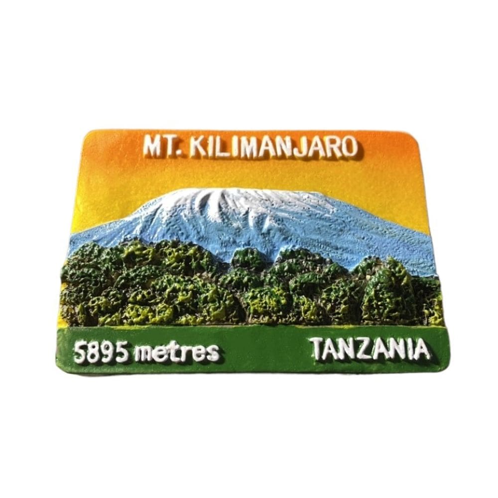 Imã de geladeira Mount Kilimanjaro 3D Resin Tanzania Souvenir
