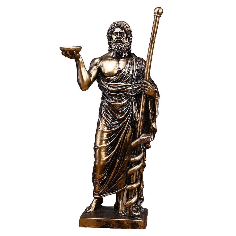 Estátua de Zeus, mitologia grega, escultura em resina de 31 cm