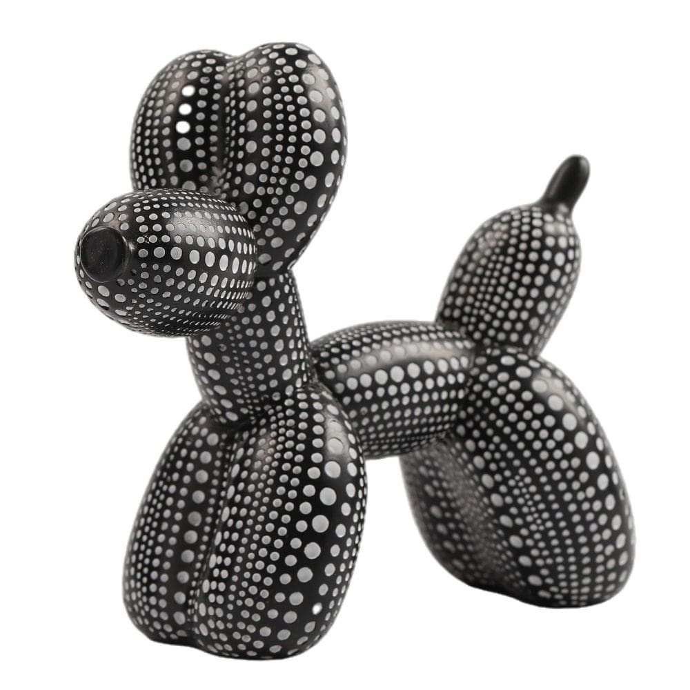 Escultura: balão de bolinhas, estátua de resina para cães, 18x9x20cm
