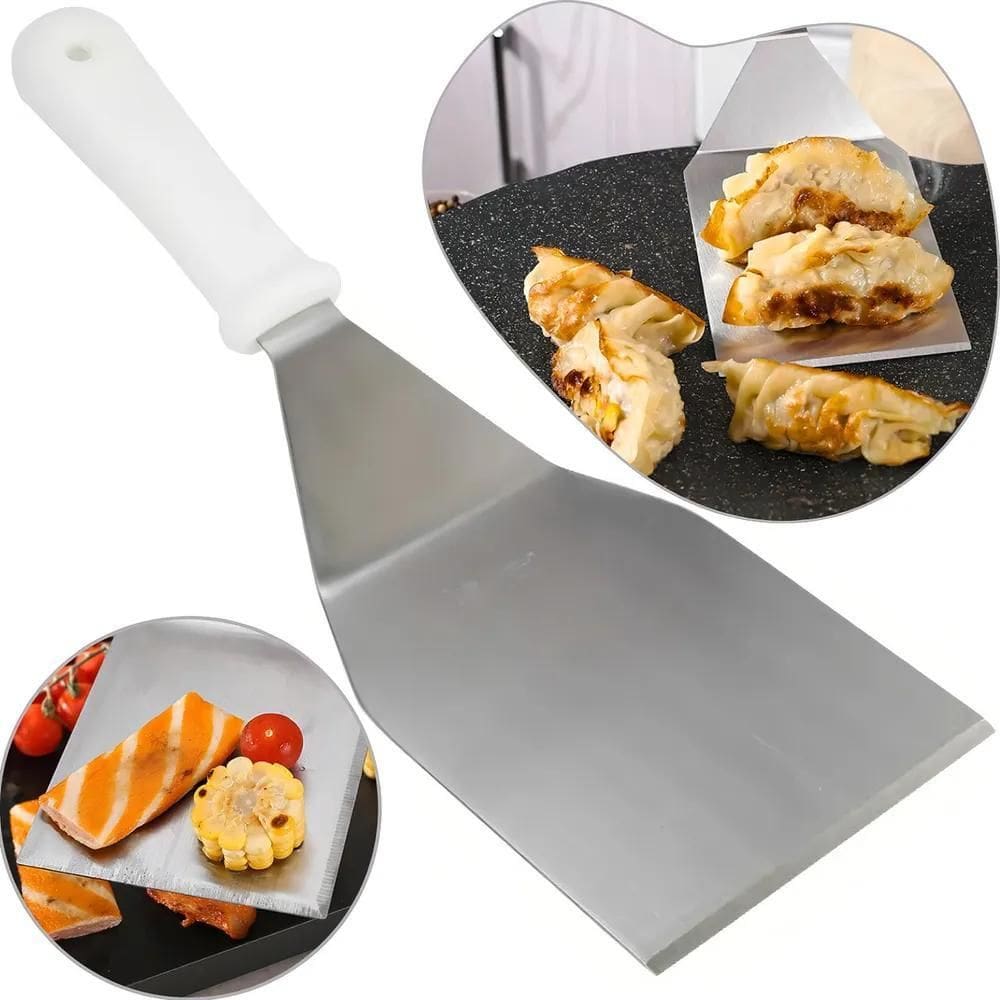 2X Espatula Curva Cabo Branco Larga Grande 10X2