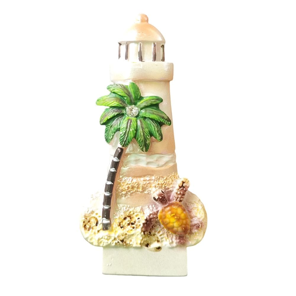 Imã de geladeira 3D Maldives Lighthouse Palm Tree Turtle Souvenir