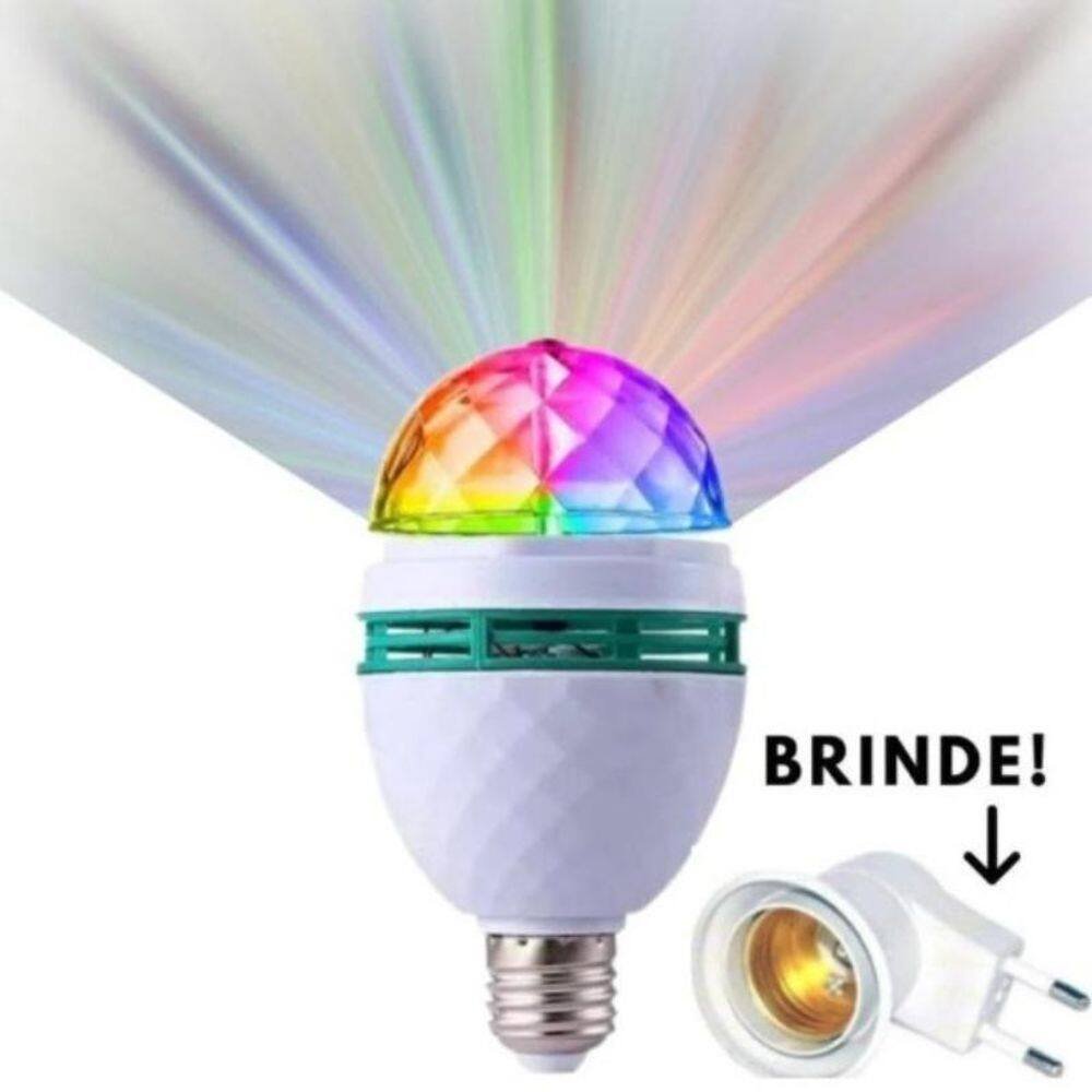 Lâmpada Giratória Colorida Festa Balada