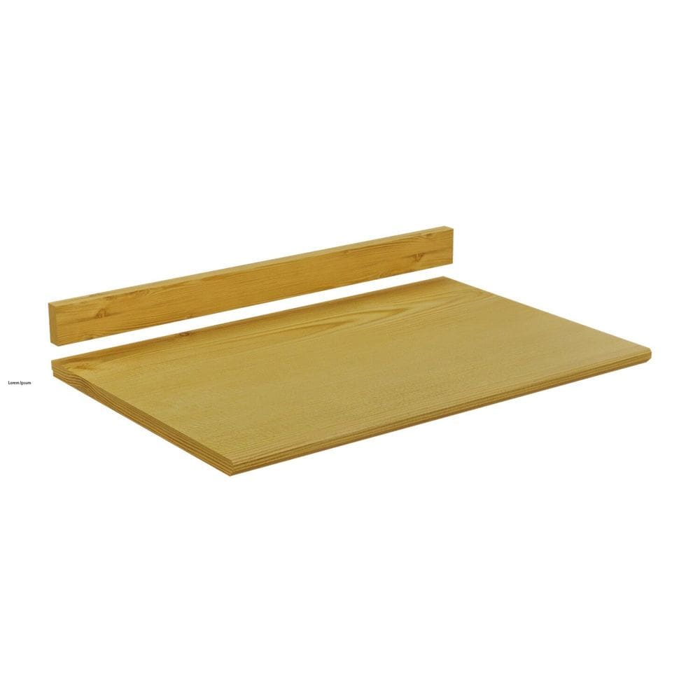 Tampo e Roda Tampo para Balcão 80cm 2 Portas de Madeira Maciça Joy Natural