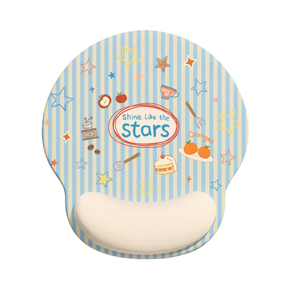 Mouse pad de suporte de pulso Cute Shine Like the Stars Design