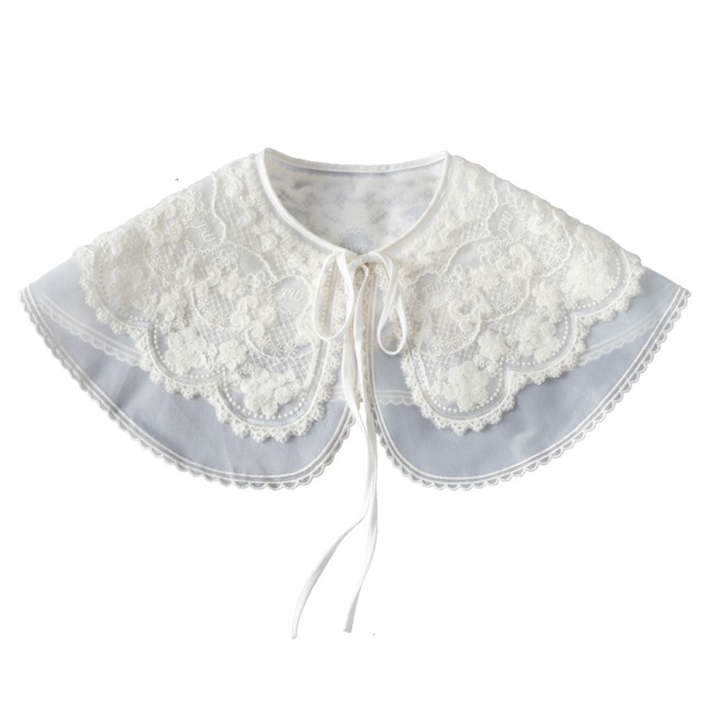 Acessório de blusa de renda falsa em estilo vitoriano para mulheres