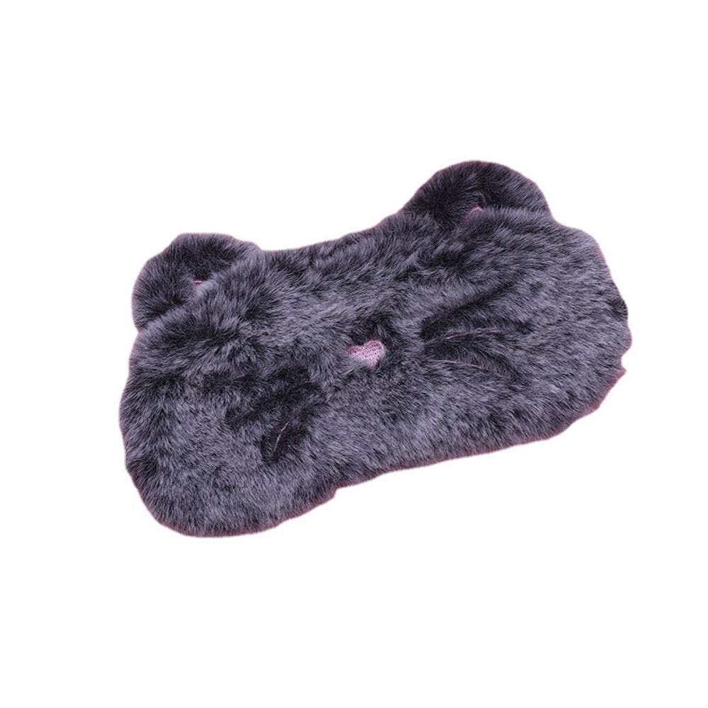 Máscara de dormir Cat Plush para crianças e adultos, bloqueio de luz