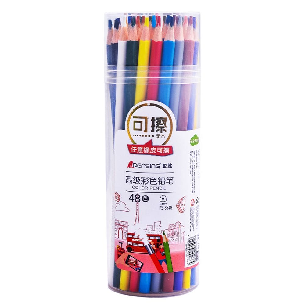Conjunto de lápis de cor triangular de 48 cores, 13 unidades para crianças