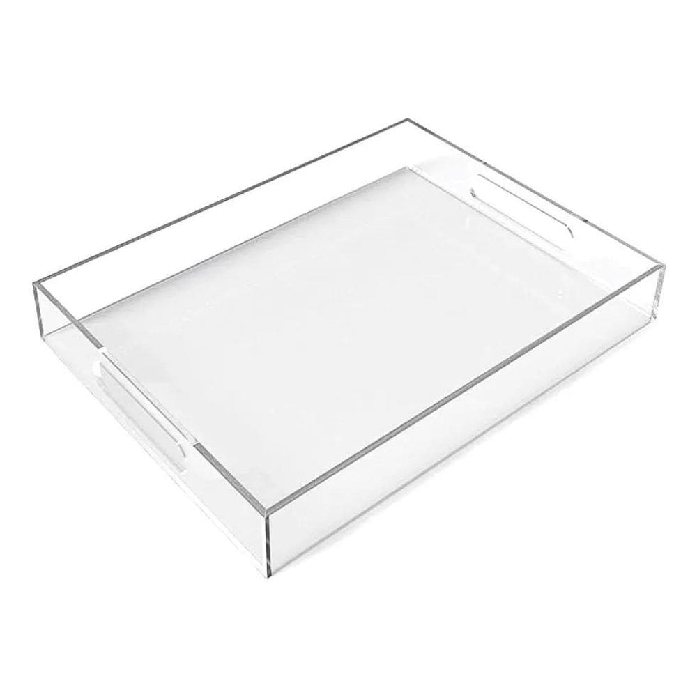 2X Bandeja Decorativa Transparente Organizadora