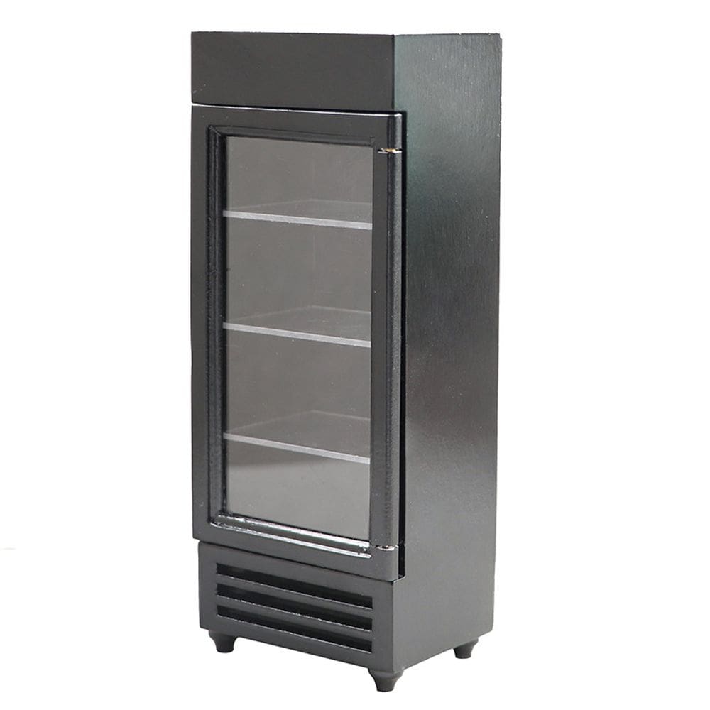 Refrigerador Dollhouse em miniatura, bebida de madeira em escala 1:12 Fr