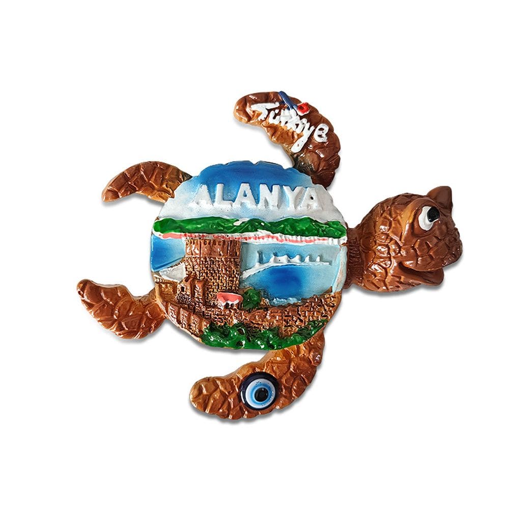 Lembrança decorativa de resina de turquia Fridge Magnet 3D Alanya Turkey