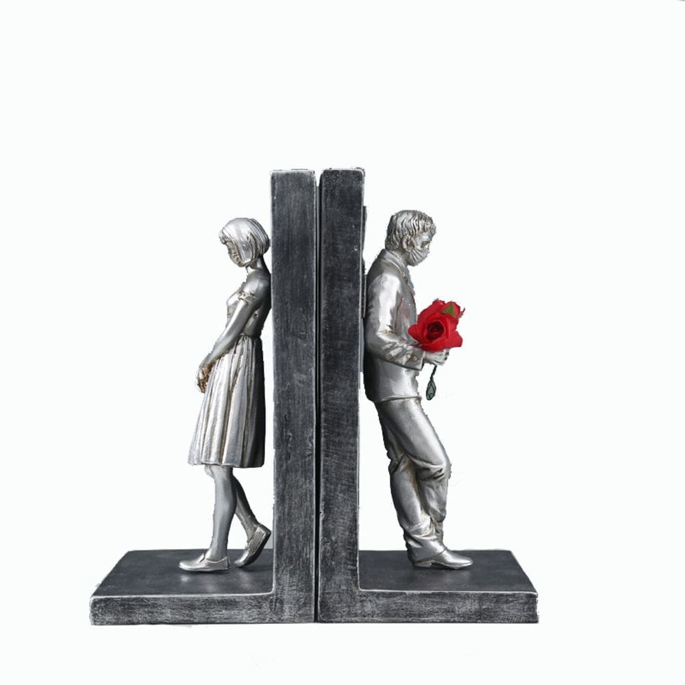 Escultura, estátua, suporte para livros, estilo criativo de Banksy