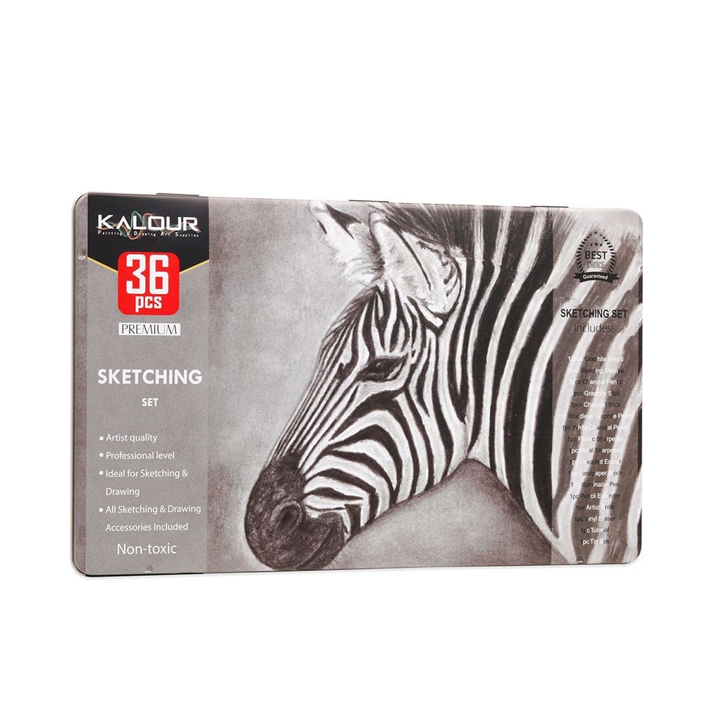 Conjunto de lápis de desenho Premium, 34 unidades com lápis de grafite