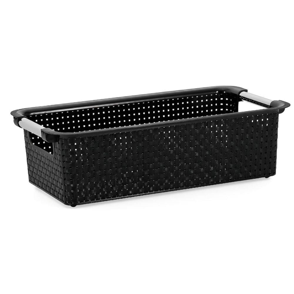 Cesto Organizador Em Rattan Preto 03
