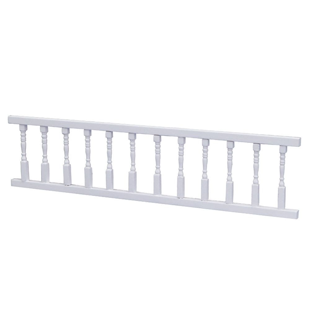 Corrimão de madeira branca em miniatura para casa de bonecas em escala 1:12