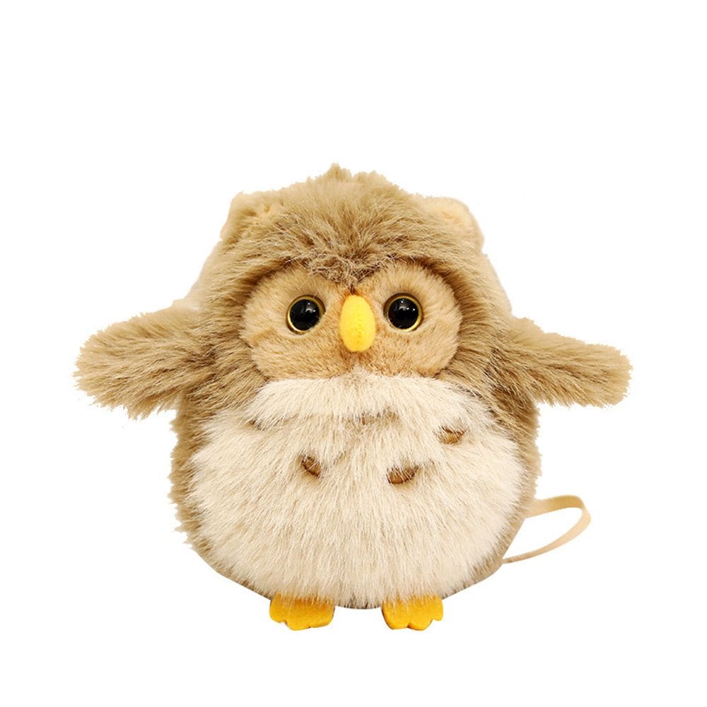 Boneca de ombro de coruja de pelúcia, brinquedo macio de 12 cm para crianças