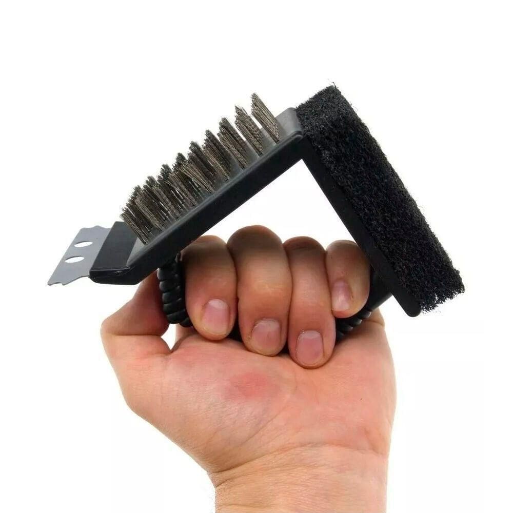 Escova 3 Em 1 Para Limpeza Profunda De Grelhas E Churrasqueiras