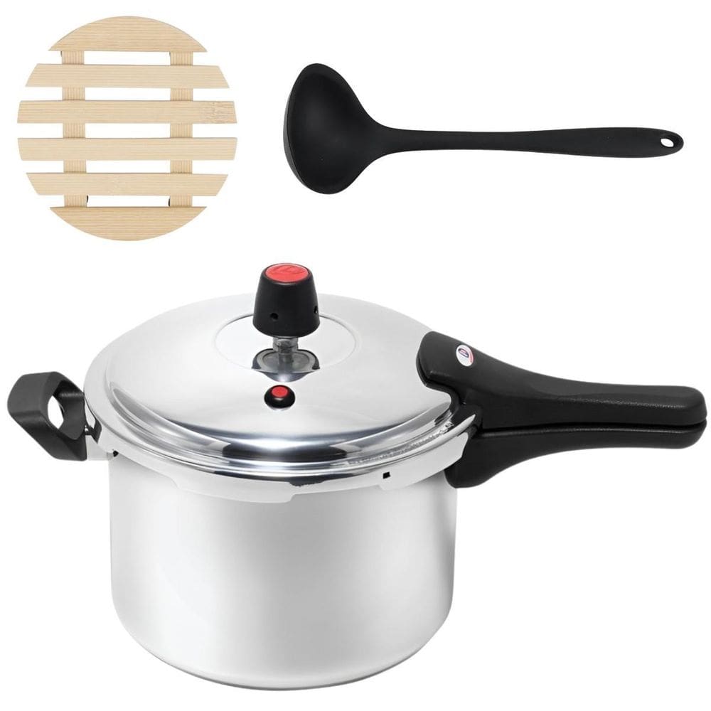 Panela Pressão 4,5L Fechamento Externo + Descanso + Concha