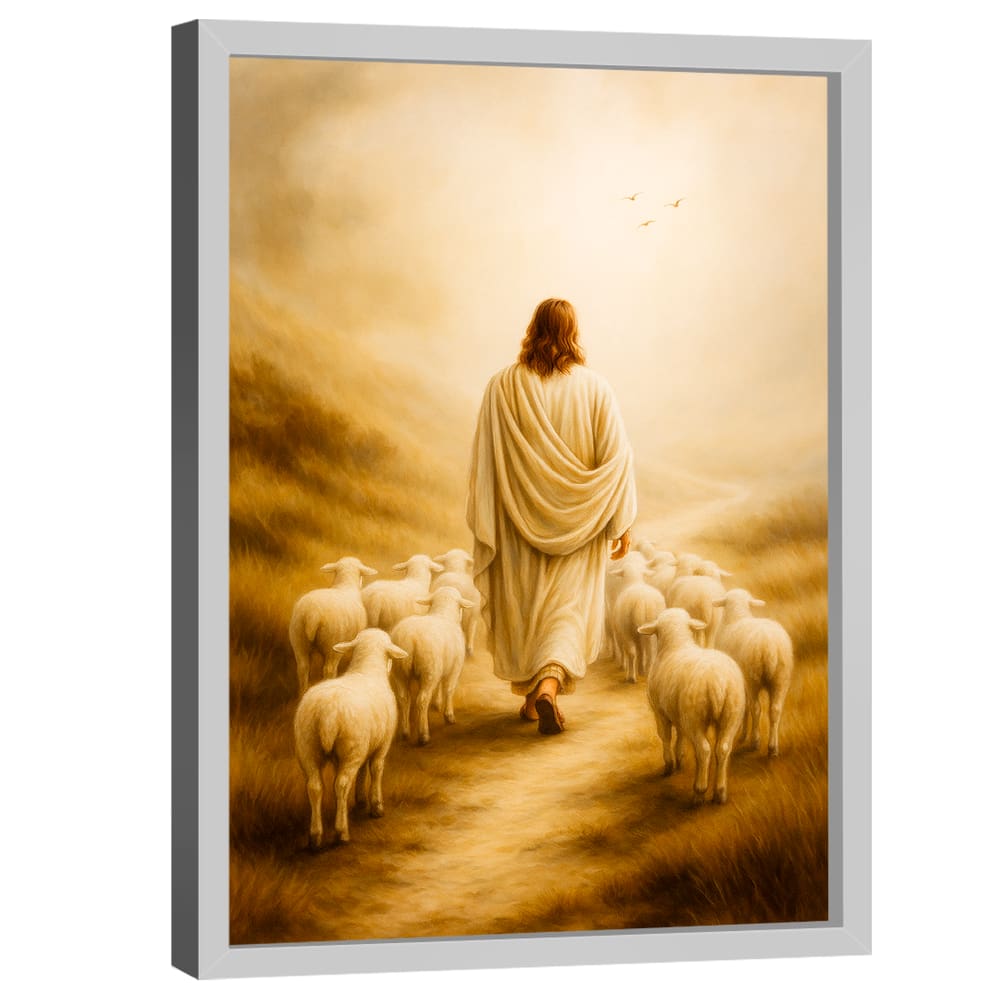Quadro Decorativo Jesus e Suas Ovelhas