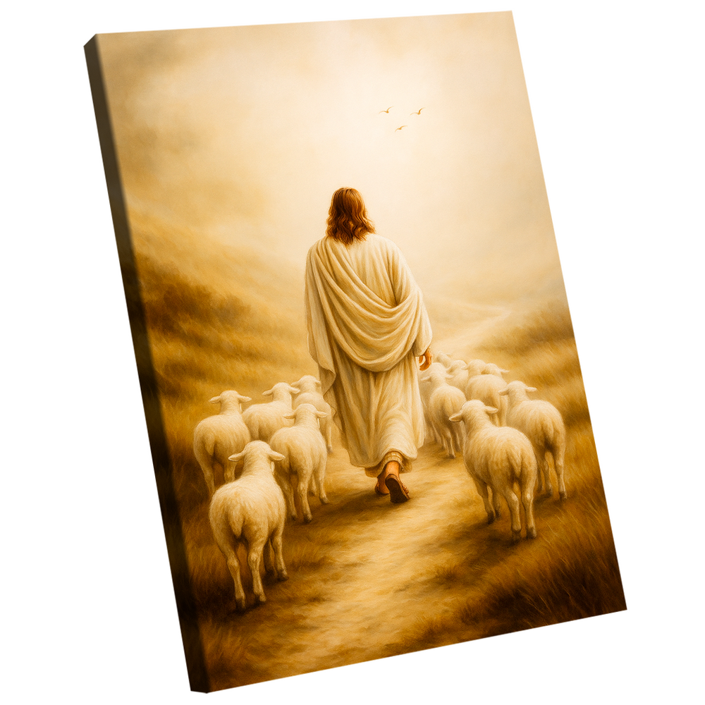 Quadro Decorativo Jesus e Suas Ovelhas