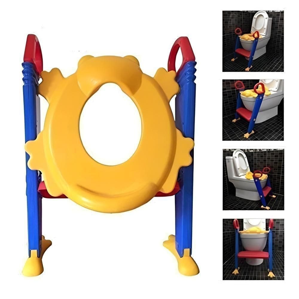 Troninho Assento Infantil Redutor Vaso Sanitario Escada Sapinho Bebe Pinico Ajustavel Desfralde Alca Menina Menino Apren