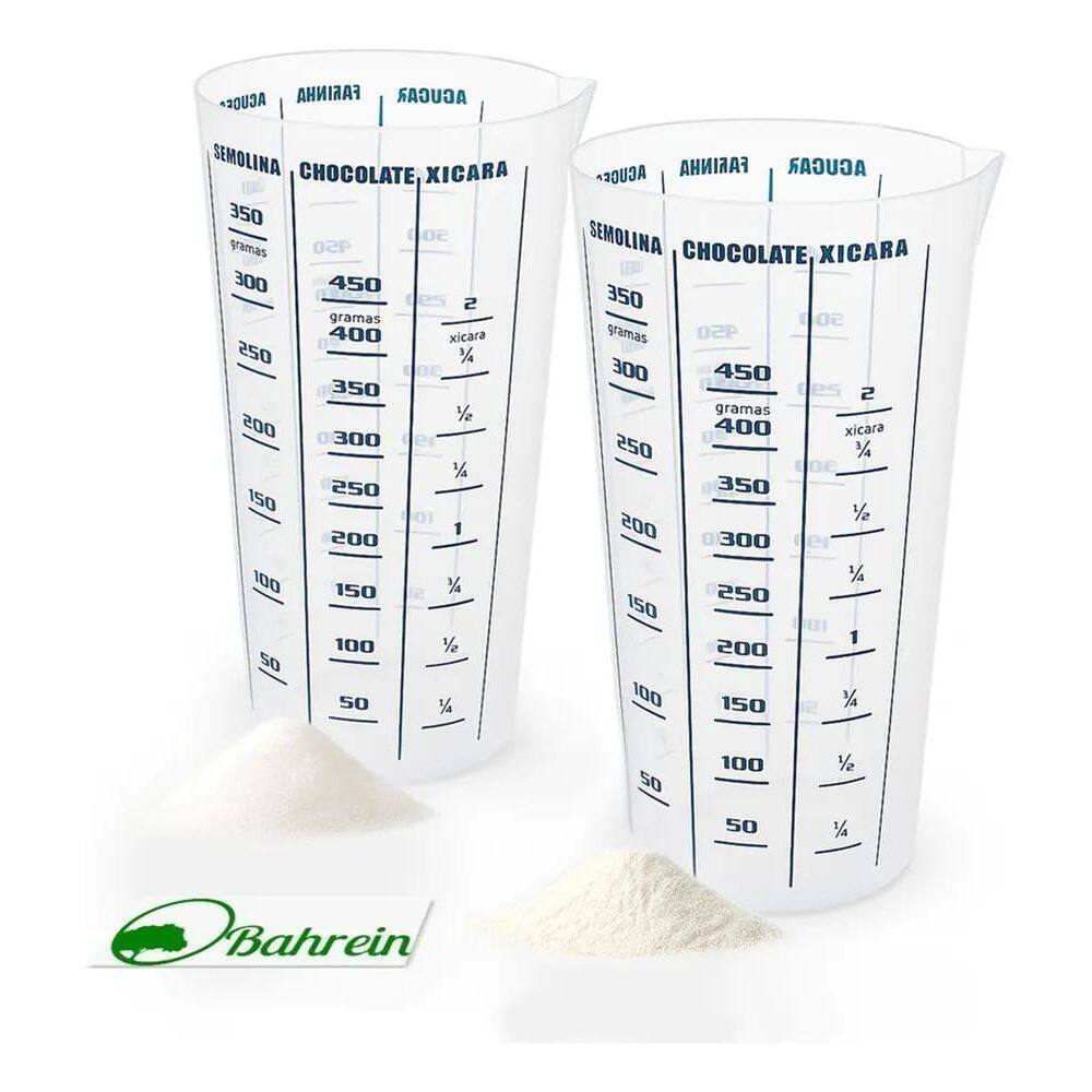 Kit 2 Copos Medidores Transparente 500 Ml Medidas Cozinha Co