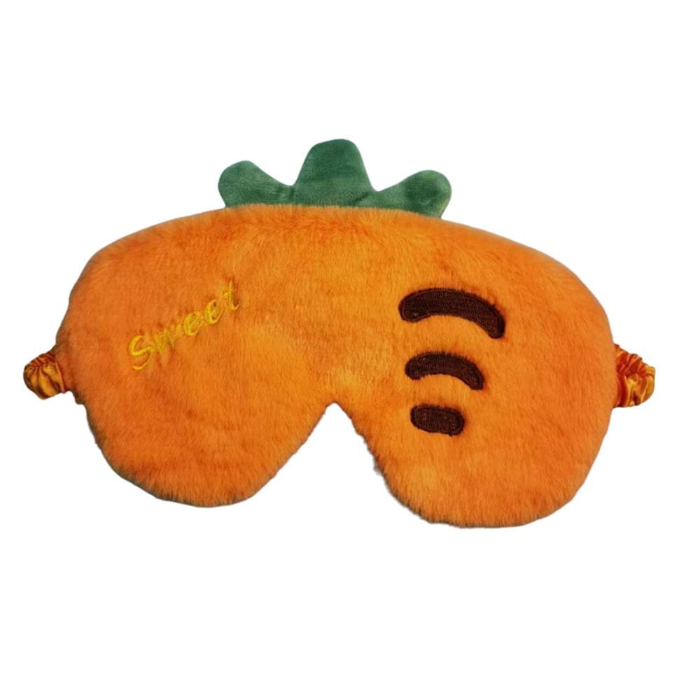Máscara de dormir Sweet Carrot Cartoon Plush para adultos e crianças