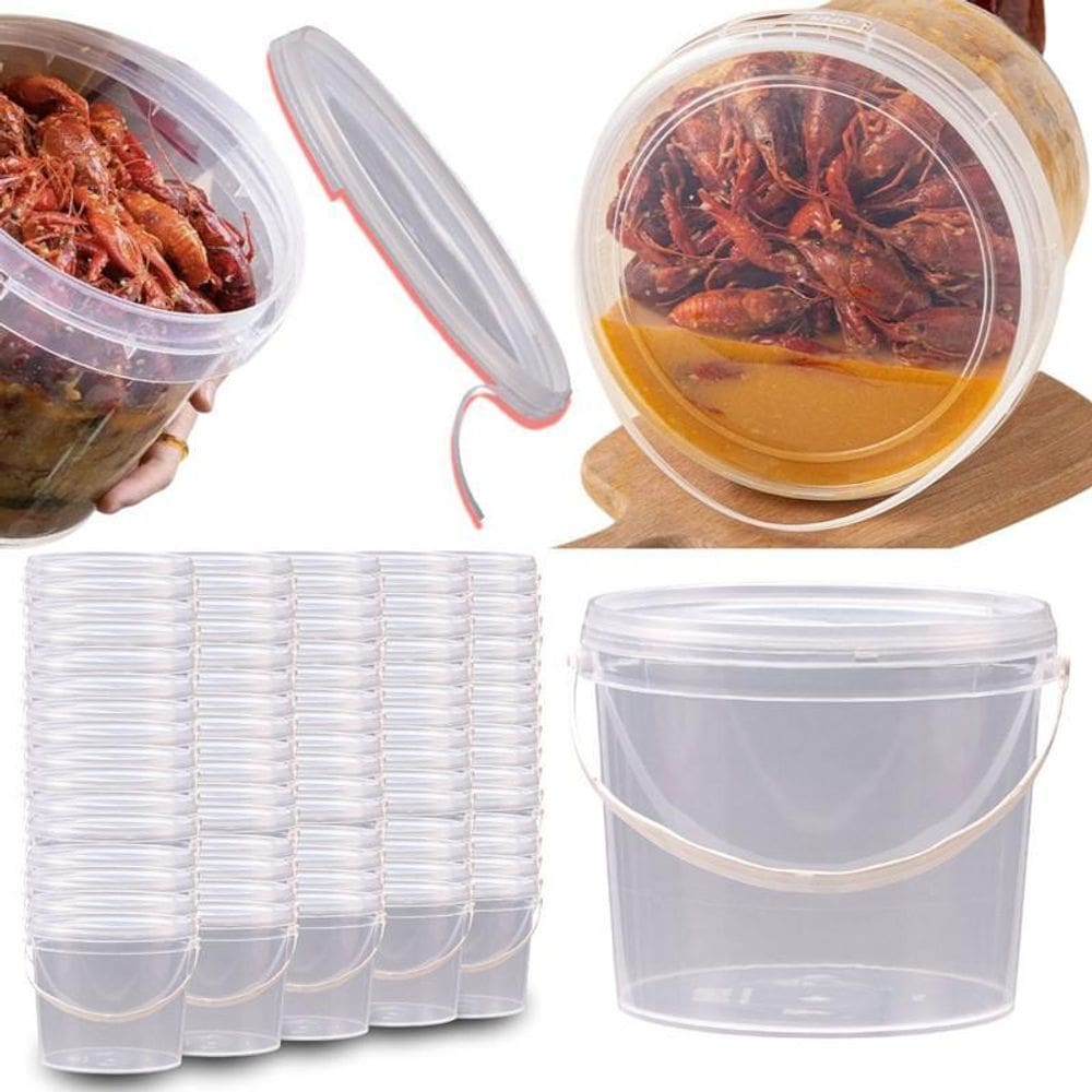 Balde De 1.8L Transparente 7 Pçs