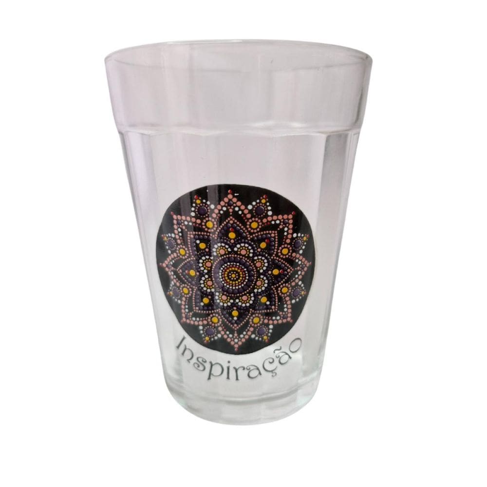 Copo Vidro Americano Mandala Inspiração Presente Decoração