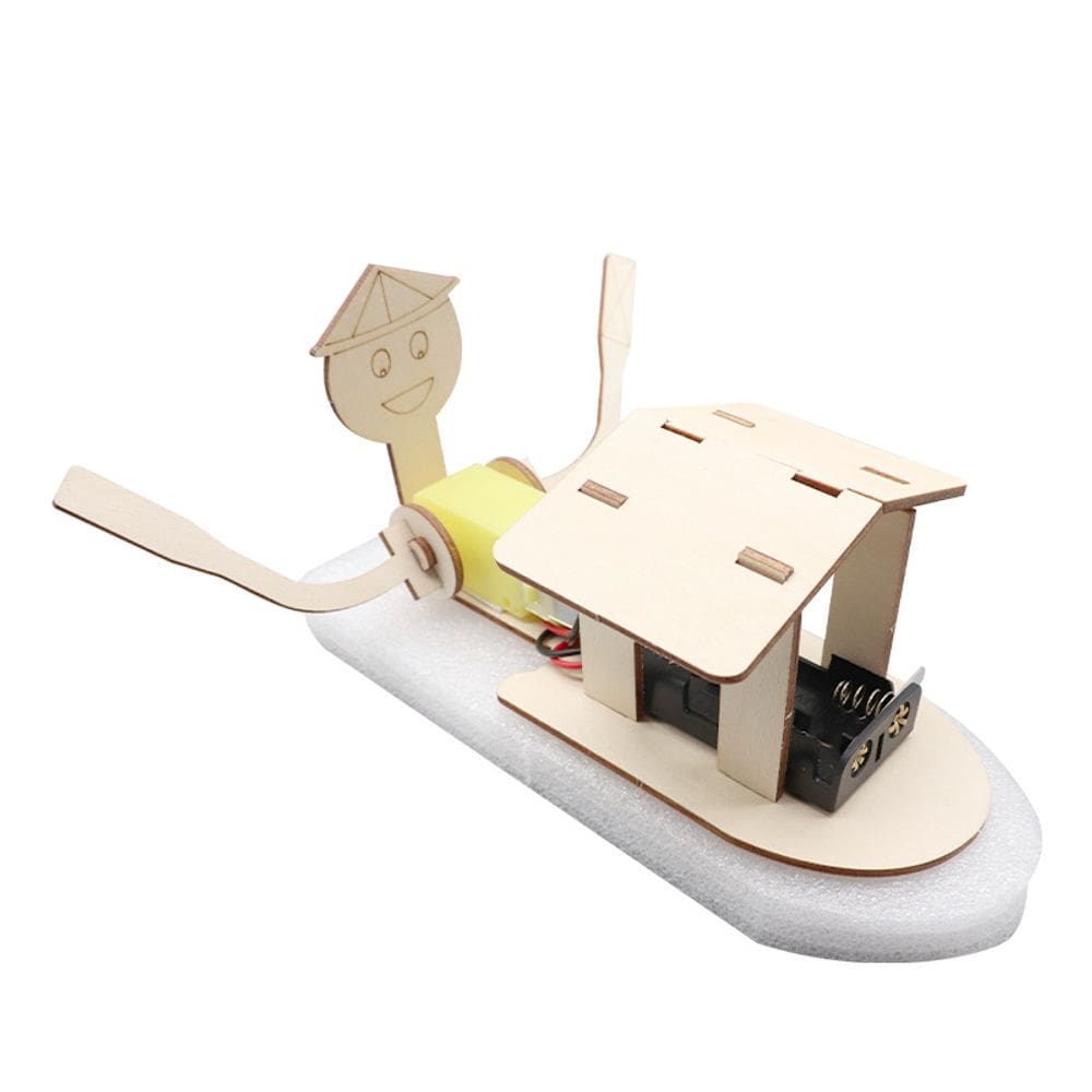 Barco elétrico de madeira STEM Science Experiments para crianças
