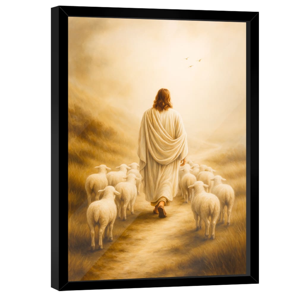 Quadro Decorativo Jesus e Suas Ovelhas