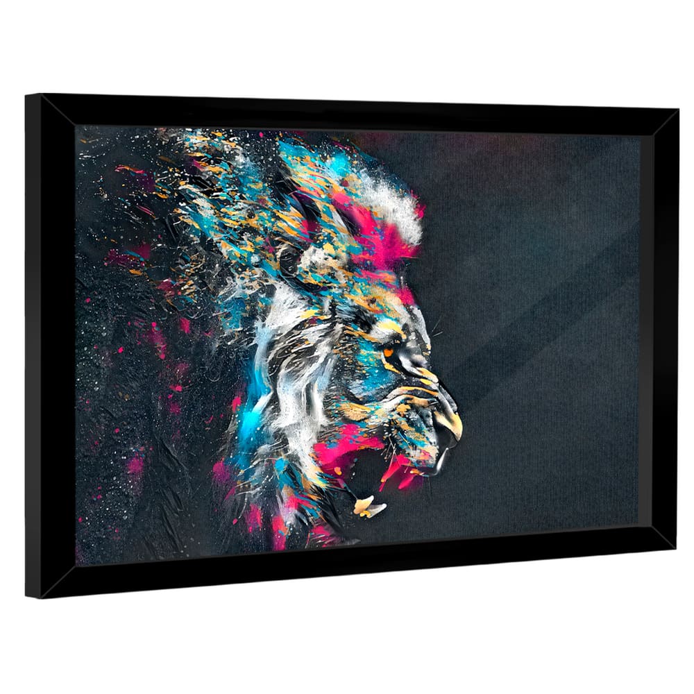 Quadro Decorativo Leão Estilo Pintura