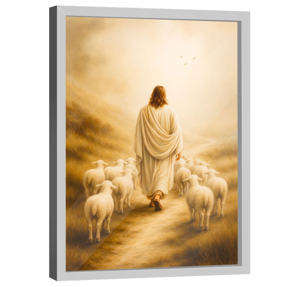 Quadro Decorativo Jesus e Suas Ovelhas