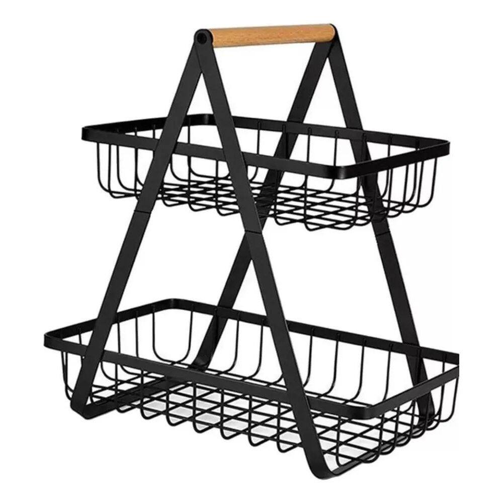 3X Rio Homee Fruteira De Mesa 2 Andares Cesto Organizador Fr