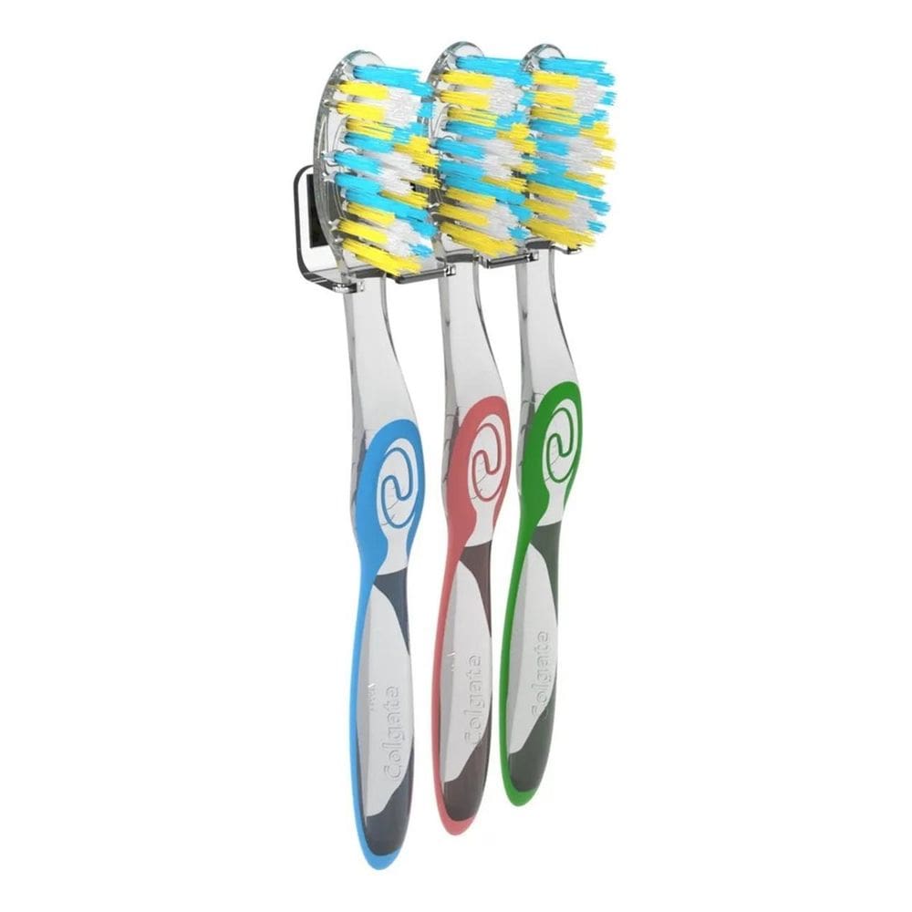 2X Suporte Fixo Organizador De Parede Porta Escovas De Dente