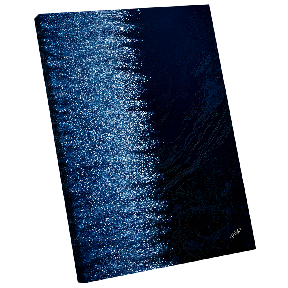 Quadro Decorativo Abstrato Tons de Azul