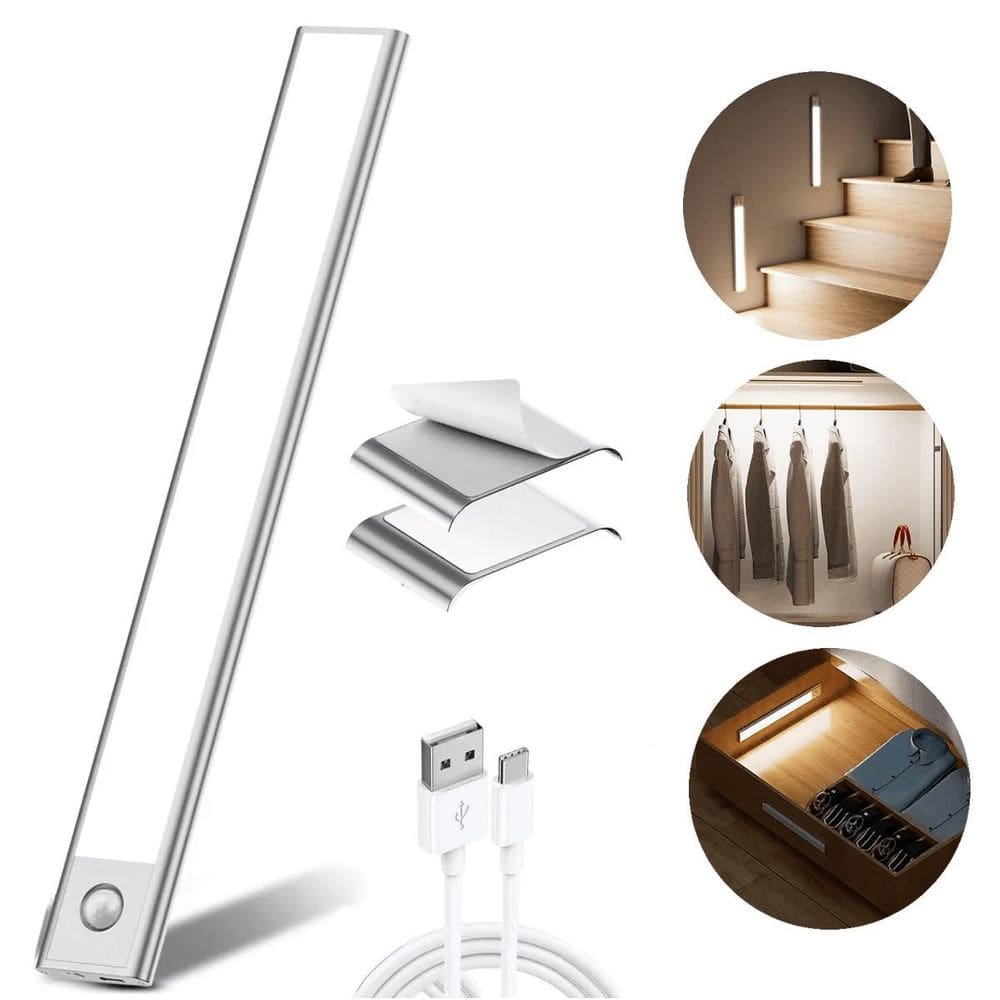 Luminária Sensor Recarregável Guarda Roupas Armário Cozinha