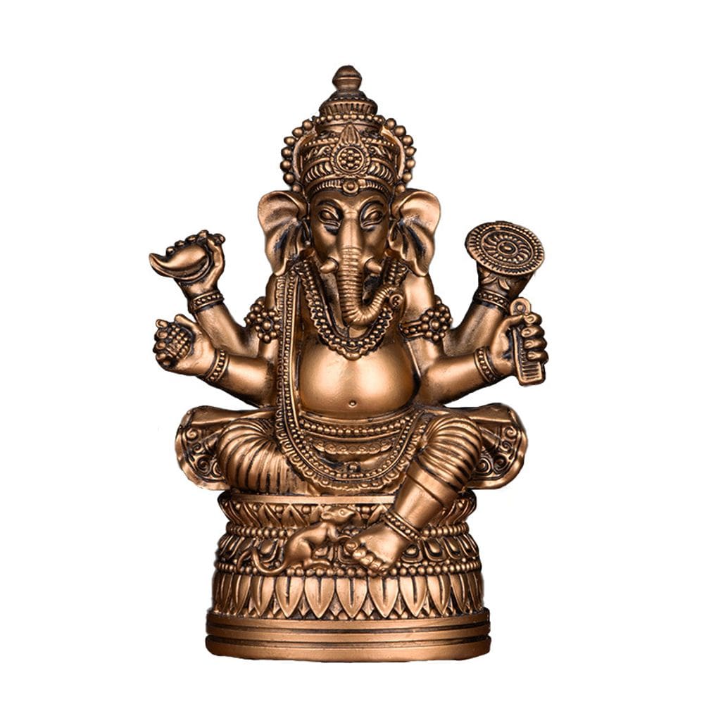 Estátua de escultura Ganesha Elephant God Resin 9x6x13cm 290g