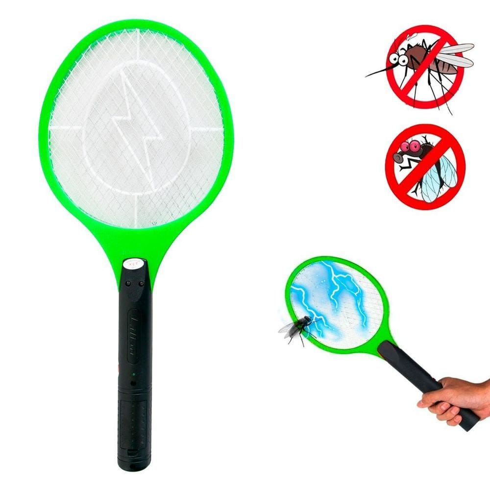 Raquete Elétrica Mata Pernilongos Mosquitos Dengue Econômica