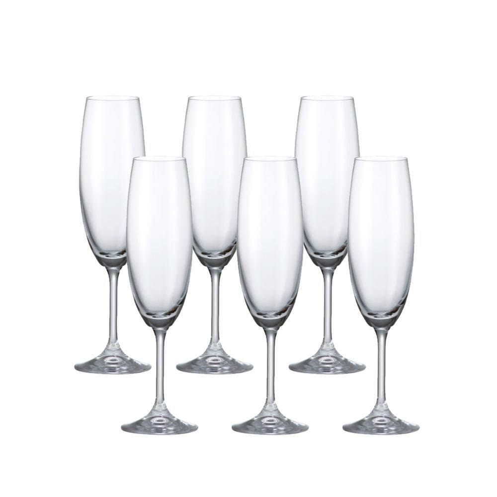 Jogo De Taças 6 Peças Gastro Em Cristal Espumante 220 Ml