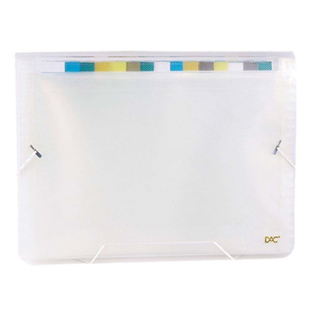 Pasta Sanfonada Plástica A4 12 Divisões Cristal - Dac