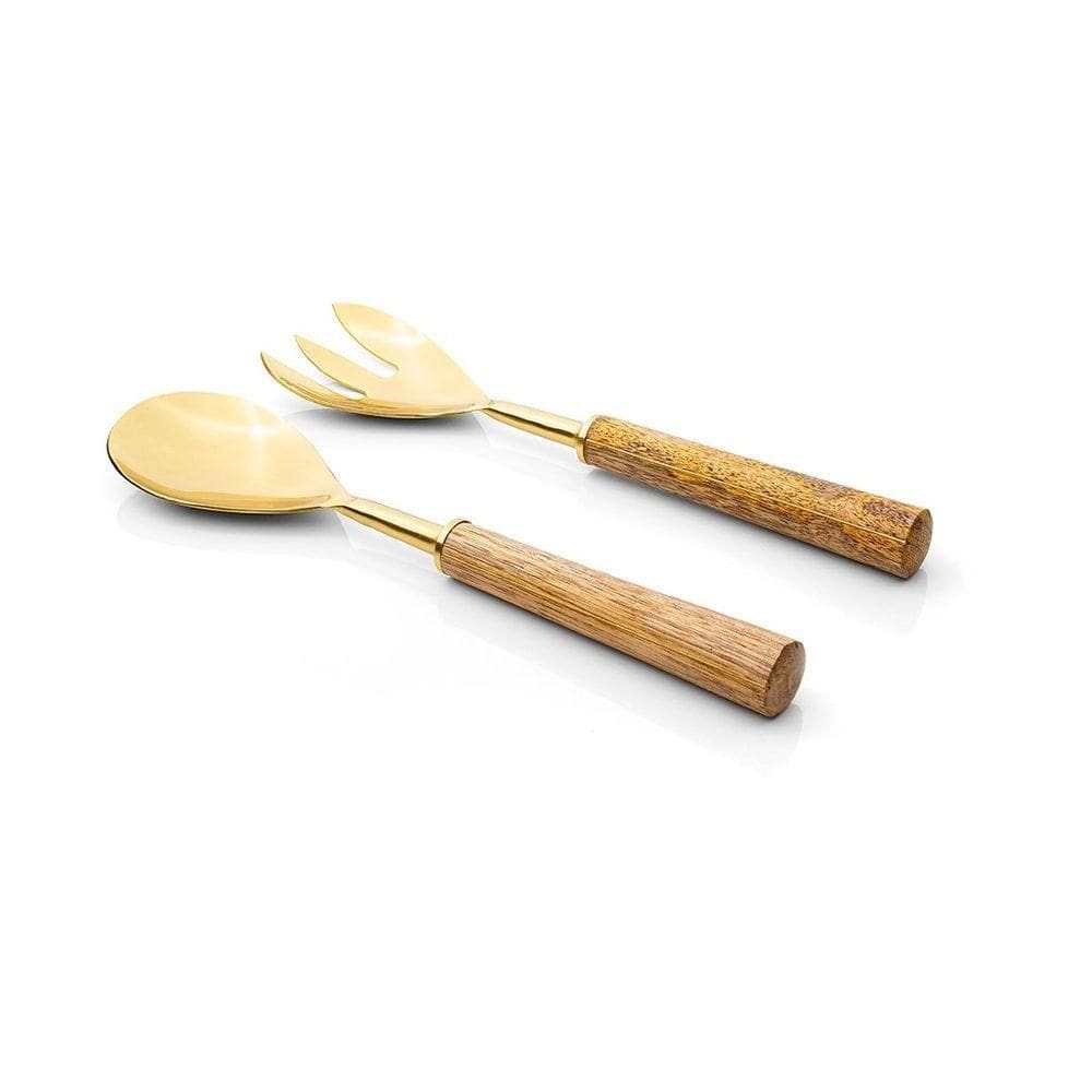 Conjunto De Talheres Copa E Cia Para Salada 2 Peças Garbo Goldwood