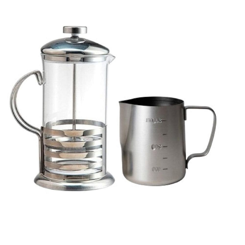 Kit Cafeteria Francesa 350Ml + Leiteira Barista Inox 350Ml