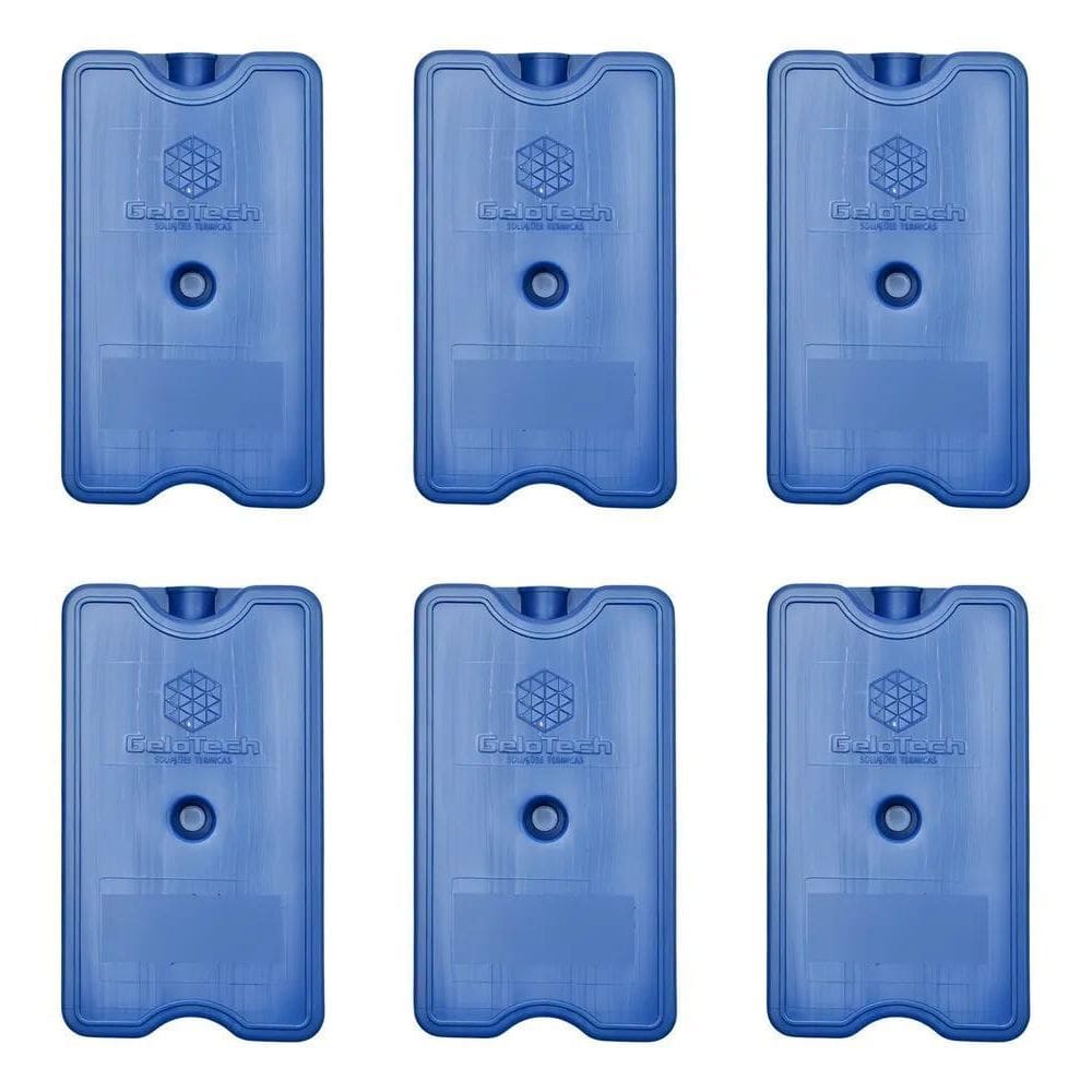 3X Placa Gelo-X Gel Reutilizável Kit Com 6 Unid 17X10X3Cm Ge