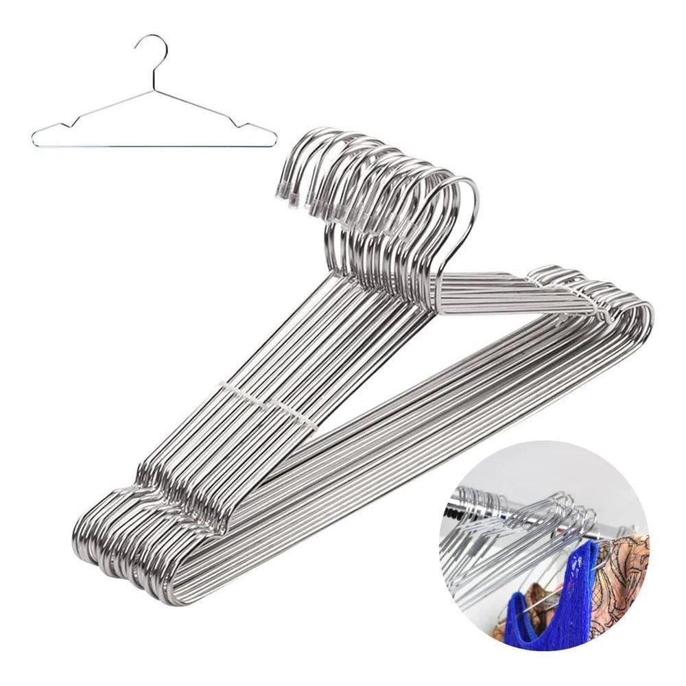 10X Cabide Aço Reforçado Adulto Kit 20 Tintureiro  C