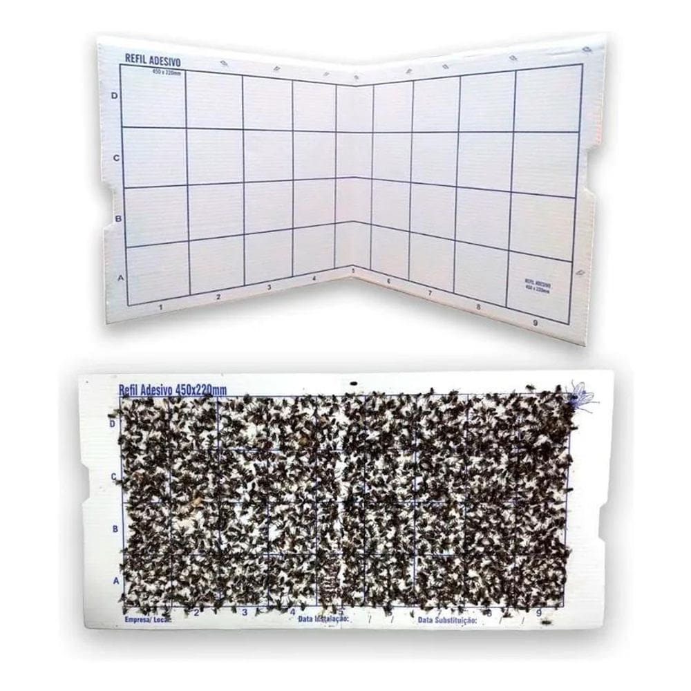 2X Refil 450X220Mm-Armadilha Luminosa Mata Mosca Mosquito C/
