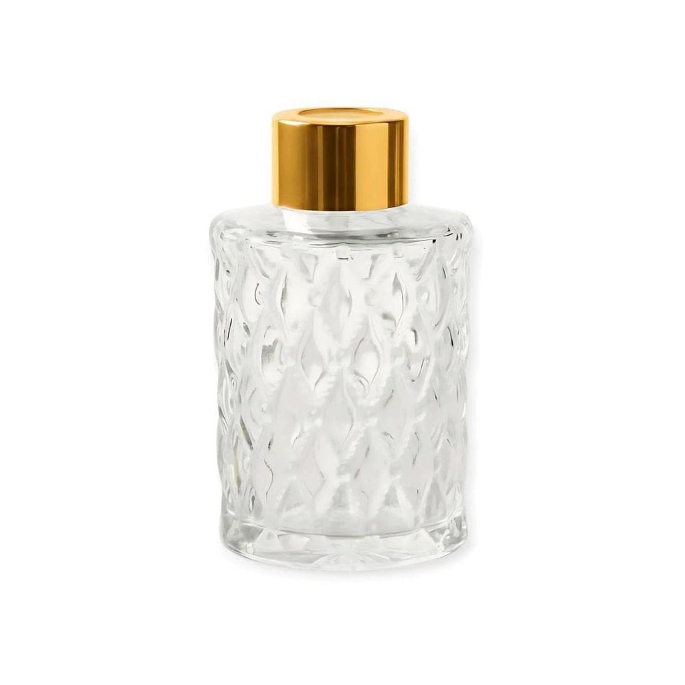 Vidro Micro Garrafa Tampa Dourado 70 Ml