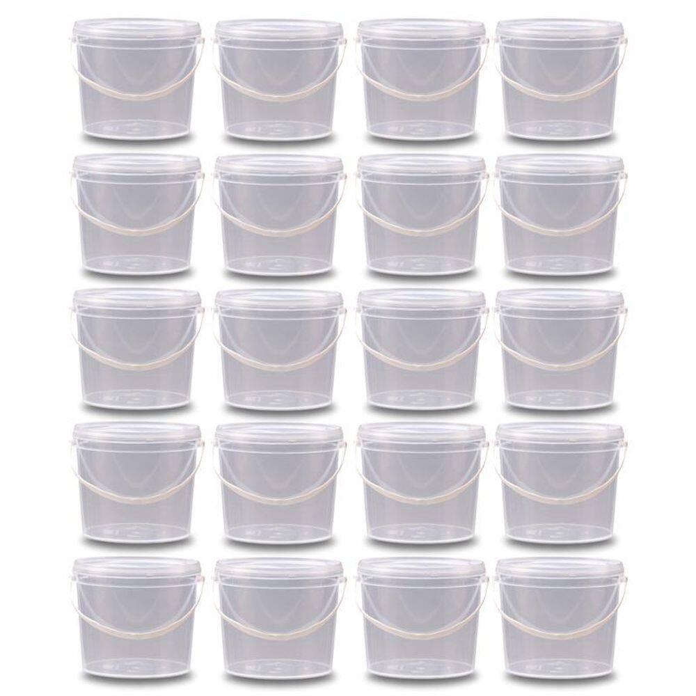 Balde Para Reutilização 2.2L Transparente - Kit 20 Pçs
