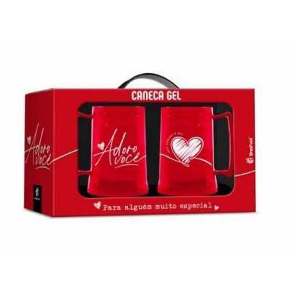 Caneca Gel 300Ml C/2 Meu Coracao E Seu Brasfoot