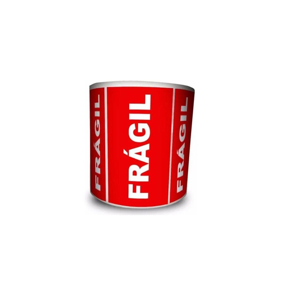 Rolo Etiqueta Adesiva Selo Frágil 100X50